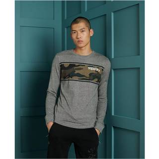 Superdry Stribet Core Logo T-shirt med camouflagedesign