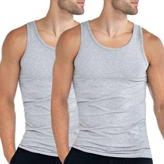 Bread and Boxers Men Tanks 2-pak - Greymarl - XX-Large