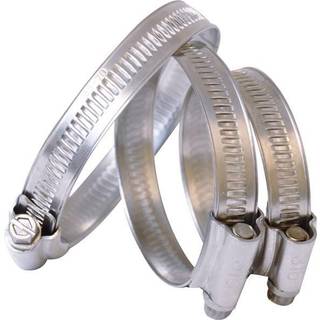 Slangeklemme 1852-Marine British Type, rustfrit stål AISI 316, med sekskantet hoved &amp; spor skrue, 11.7 mm, Ø40 - 55 mm, 10-pak