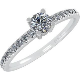 Smykkekæden Ring i 14 Karat Hvidguld med Brillanter 50-00339-1855