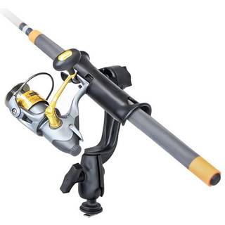 Stangholder til båd (topmonteret) Ram Tube Jr, til 1 fiskestang, roterbar (360°), sort, med kugleholderstørrelse C (1.5")