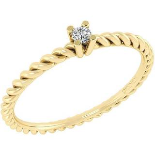 Smykkekæden 14 Karat Guld Ring med Brillant DMN0345YG