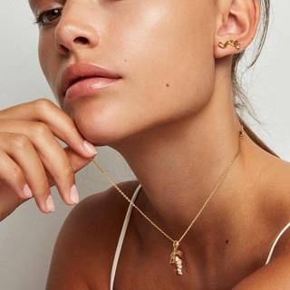 Polar Jewelry Halskæde 22 kt. Forgyldt Sølv FPE-NL-GD-WZ-00313 - Dame - 925 Sterling Silver
