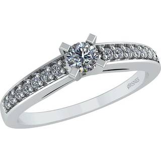 Feline 14 Karat Hvidguld Ring fra Henrik Ørsnes Design med Diamanter 0,17 Carat W/SI
