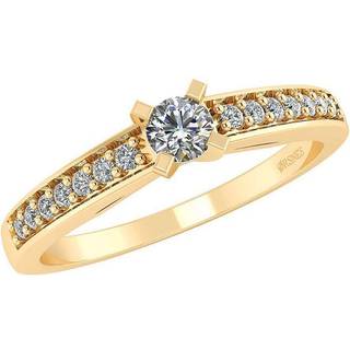 Smykkekæden Feline 14 Karat Guld Ring med Brillanter 0,17 Carat W/SI