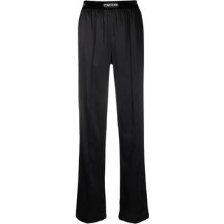 Tom Ford High-rise silk-blend satin pants - black - M