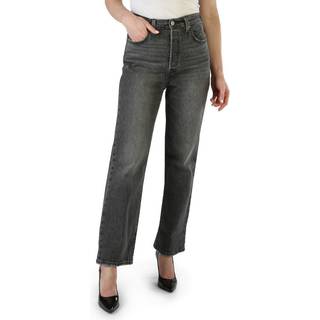 Levi'stil kvinder. 72693-0132 Ribcage straight ankle jeans sort (29/27), Casual, Bomuld, Bæredygtig