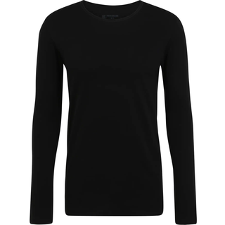 Schiesser 95-5 Organic Cotton Long Sleeve Shirt - Black - Large