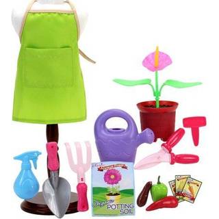 Sophias 16 -stykke Smithsonian STEM Karriereindsamling Horticulturist Garden Set til 18 """" Dolls MultiColor