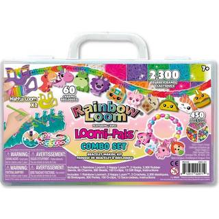 Rainbow Loom Loomi-Pals Combo Set indeholder 60 s?de forskellige LP-charme den nye RL2.0 Happy Looms Hooks Alpha & Pony Perles 2300 Farverige b?n