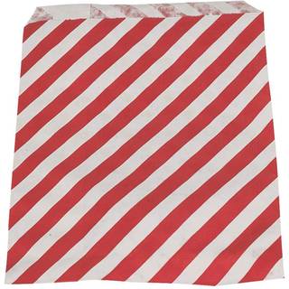 Slikpose 17,5x12cm papir med striber rød