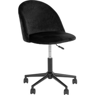 Geneve kontorstol, velour, sort