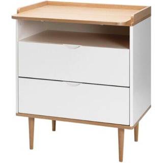 BeKids Curve puslekommode - hvid/eg