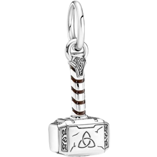 Pandora Marvel Thor Hammer Charm - Silver