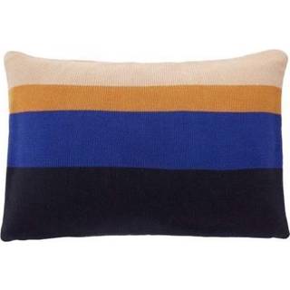 Hübsch Pude med fyld af bomuld 40x60 cm Blå-amber-beige