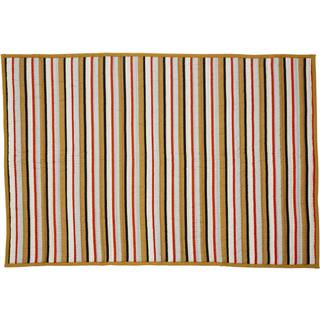 Hübsch Tæppe bomuld 140x200 cm Brun-sort-hvid-rød-blå