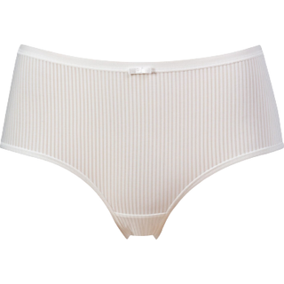 Trofe Sanna Striped Midi Brief - White - Medium