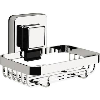 Showerdrape Showerdrape Chrome Suction Wall Mounted Pushloc Soap Basket