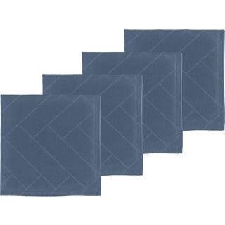 Tiles 4-pak Stofserviet, Blå, 45x45 cm