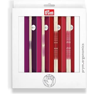 Prym ergonomi 8 """" Double Point Set St?rrelse US 1 2 4 & 6 Strik n?le Assorteret 20 t?lling