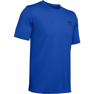 Under Armour Sportstyle Left Chest S/S Funktionsshirt Herrer størrelse XL - Regular farve blå