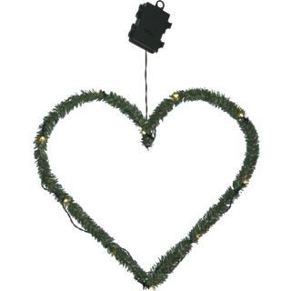 Star Trading - Krans Line Heart - 38 cm - Grøn