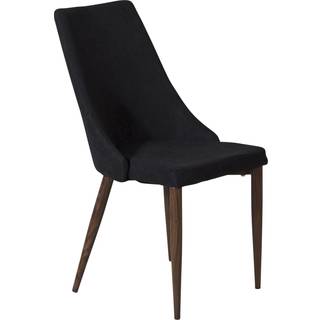 Leone spisebordsstol med sort stof og træben