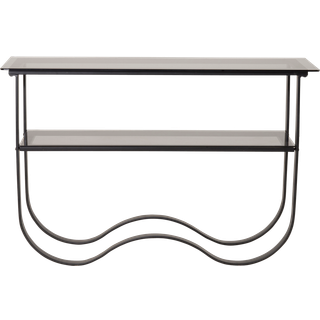 Wavy konsolbord med hylde 34x117 cm sort.