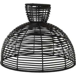 Star Trading Runde Lampeskærm 295 Mm - Lampeskærme Syntetisk Rattan Sort - 092-19