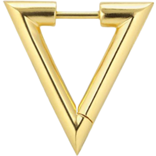 Jane Kønig Chunky Triangle Small Ørering Single 18 kt. Forgyldt Sølv SCT-HS22-G - Dame - 925 Sterling Silver