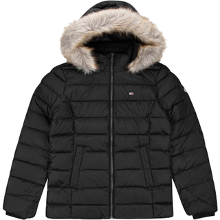 Tommy Jeans - Hooded Down Jacket - Damejakker - Black - XL