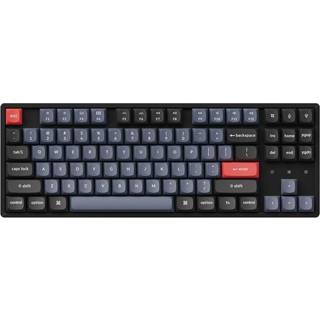 Keychron K8 Pro QMK/VIA RGB Wireless Mechanical Hot-Swap - Gateron G Pro Red - Gaming Tastatur - Uden Numpad - Nordisk - Sort