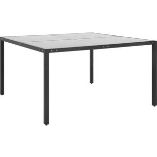 Havebord 130X130X72 Cm Stål Og Glas Antracitgrå