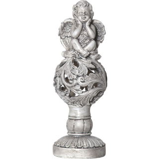 Star Trading - Solar Cell Lighting - Solar Cell Decoration Angel - Beige - 27 cm