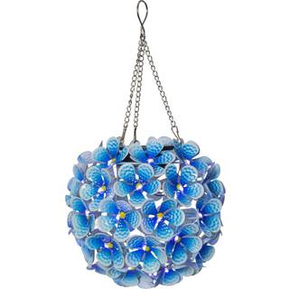 Star Trading - Solar Cell Lighting - Solar Cell Decoration Hortensia - Blue - 16 cm