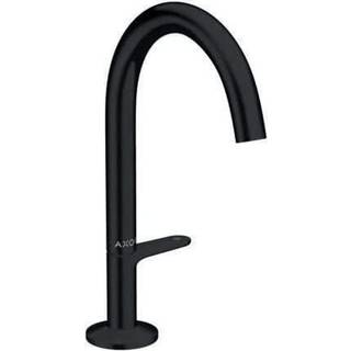 hansgrohe AXOR One håndvaskarmatur 140mm tud med push-open, mat sort