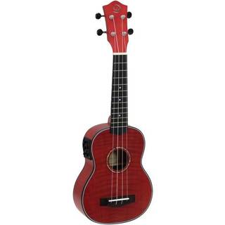 Dimavery UK-100 Soprano ukulele, flamed red TILBUD NU