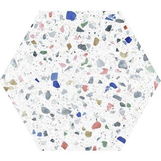 Hexagon Klinker Venice Spark Vit 22x25 cm