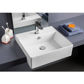 Lavabo Boxo 1030 slim håndvask i hvid med hanehul 500x480 mm