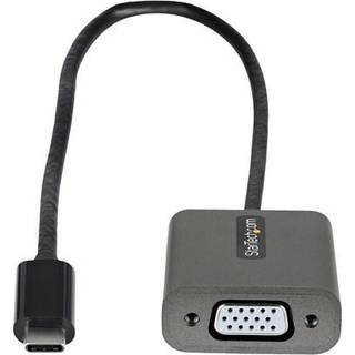StarTech.com USB C to VGA Adapter 1080p USB Type-C to VGA Adapter Dongle USB-C (DP Alt Mode) to VGA Monitor/Display Video Converter Thunderbolt 3 Compatible - 30 cm