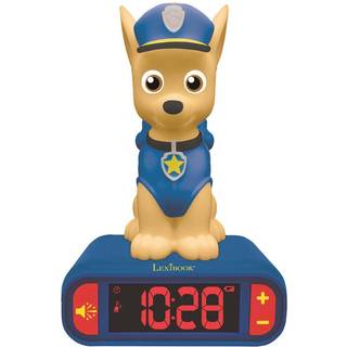 Vækkeur med natlys 3D-design Paw Patrol Chase og lydeffekter