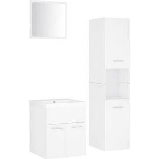 Badeværelsesmøbelsæt Spånplade - Hvid / 41 x 38.5 x 46 cm