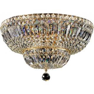 Maytoni Basfor loftlampe, guldfarvet, krystal, Ø 46 cm