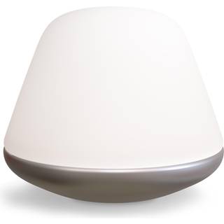 Herstal Bloom Small bordlampe, Ø20 cm, E27, satin sølv