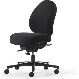 Malmstolen R4 kontorstol, Høj, sort Select, siddehøjde: 45-56 cm