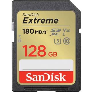 SanDisk SDXC Extreme V30 UHS-I U3, Class 10 memory card 128 GB 180MB/s