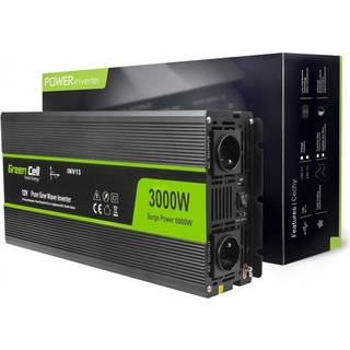 Green Cell Inverter 12V til 230V, 3000W/ 6000W, Ren sinus