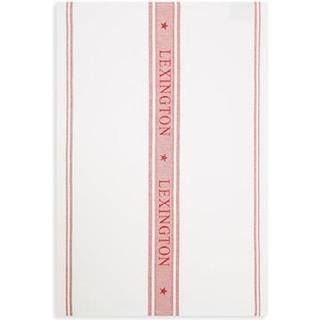 Lexington Icons Jacquard Star Viskestykke t / Rødt - Viskestykker Bomuld Hvid - 100030421610-KT10