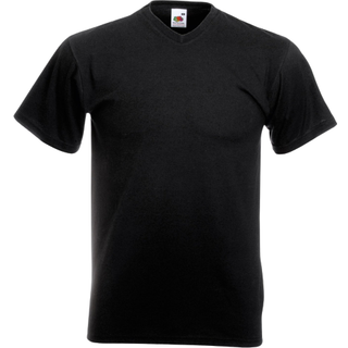 Fruit of the Loom Valueweight V-neck T - Black - 3XL