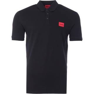 HUGO Herren Polo-Shirt schwarz Slim Fit